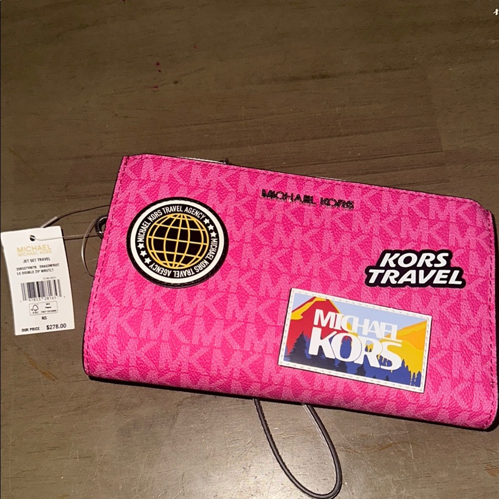 Michael Kors Vibrant Pink Travel Organizer